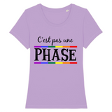 T-shirt LGBT coupe féminine parfait pour le coming-out car il y a écrit "c'est pas une phase" de façon a faire passer le message ! le veêtement est de couleur lavande