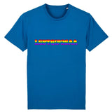 T-shirt LGBT au style urbain de la marque PrideAvenue avec le slogan et en impression sur le devant : LGBTQIP2SAA ! aux couleurs arc en ciel pour etre plus visible lors des marches des firtés ! le vêtement est de couleur Bleu