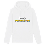 Le sweat à capuche En Mode Panromantique de PrideAvenue est super confortable et est de couleur Blanc