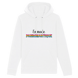 Le sweat à capuche En Mode Panromantique de PrideAvenue est super confortable et est de couleur Blanc