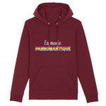 Le sweat à capuche En Mode Panromantique de PrideAvenue est super confortable et est de couleur Bordeaux