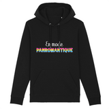 Le sweat à capuche En Mode Panromantique de PrideAvenue est super confortable et est de couleur Noir