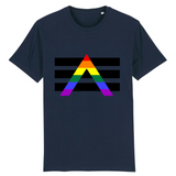 Le t-shirt Style Urbain de PrideAvenue.fr dédié aux Alliés LGBTQIAP+ ! hyper confortable celui-ci est affiché de couleur Bleu Marine