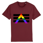 Le t-shirt Style Urbain de PrideAvenue.fr dédié aux Alliés LGBTQIAP+ ! hyper confortable celui-ci est affiché de couleur Bordeaux