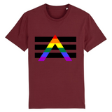 Le t-shirt Style Urbain de PrideAvenue.fr dédié aux Alliés LGBTQIAP+ ! hyper confortable celui-ci est affiché de couleur Bordeaux