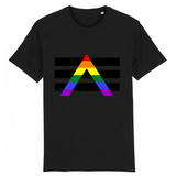 Le t-shirt Style Urbain de PrideAvenue.fr dédié aux Alliés LGBTQIAP+ ! hyper confortable celui-ci est affiché de couleur Noir