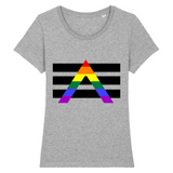 Le t-shirt à la coupe raffinée ALGBT de prideavenue ! conçu pour les Alliés à la communauté LGBTQIAP+ ! vous allez l'adorer, celui-ci est affiché en Gris