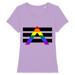 Le t-shirt à la coupe raffinée ALGBT de prideavenue ! conçu pour les Alliés à la communauté LGBTQIAP+ ! vous allez l'adorer, celui-ci est affiché en Lavande