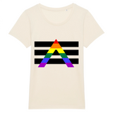 Le t-shirt à la coupe raffinée ALGBT de prideavenue ! conçu pour les Alliés à la communauté LGBTQIAP+ ! vous allez l'adorer, celui-ci est affiché en Couleur Naturel