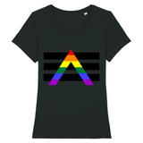 Le t-shirt à la coupe raffinée ALGBT de prideavenue ! conçu pour les Alliés à la communauté LGBTQIAP+ ! vous allez l'adorer, celui-ci est affiché en Noir