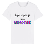 Découvrez le t-shirt blanc « Je peux pas, je suis Androgyne » de PrideAvenue.fr, parfait pour un look épuré et urbain. Ce t-shirt unisexe est un incontournable pour afficher fièrement votre style androgyne avec élégance et simplicité.