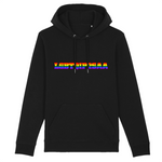 Le sweat à capuche de PrideAvenue.fr parfait pour éxpliqué aux gens ce que veut dire : LGBTQIP2SAA. le sweat à capuche est de couleur Noir