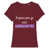 Exprimez votre style avec intensité grâce au t-shirt bordeaux Je peux pas, je suis Androgyne. Un choix chic et vibrant pour ceux qui osent s’affirmer.