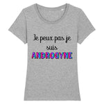 Pour un look polyvalent et élégant, choisissez le t-shirt gris Je peux pas, je suis Androgyne. Parfait pour un style subtil qui reste unique.