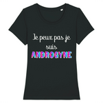 Intemporel et audacieux, le t-shirt noir Je peux pas, je suis Androgyne vous accompagne partout. Un incontournable qui allie style et affirmation de soi.