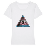 t-shirt LGBT illuminati trans blanc