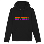 un sweat a capuche LGBT parfait pour vous aidez a faire votre coming out en toute tranquillité. ce sweat est de couleur noir 