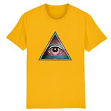 t-shirt LGBT illuminati trans jaune