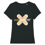 T-shirt LGBT de la marque PrideAvenue.fr avec un jeu-de-mot avec le mot Pansement, celui-ci est relié au Pansexuels de la communauté LGBT. Le vêtement est de couleur noir