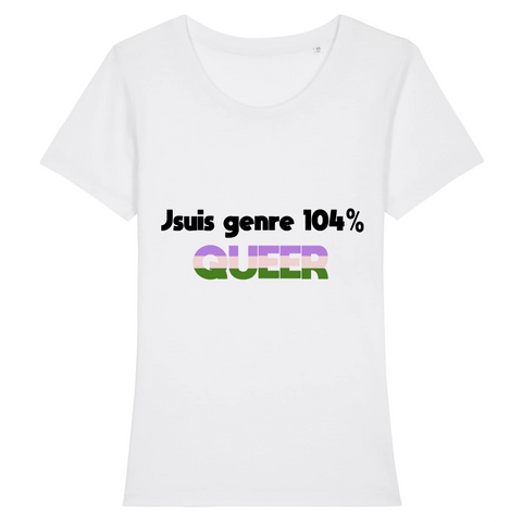 Stanley Stella - Expresser - DTG - T-shirt "104% QUEER" | PrideAvenue