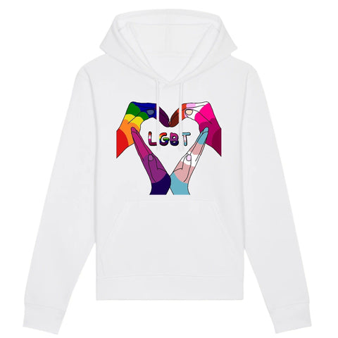 Hoodie - DRUMMER - Stanley - DTG - Sweat à Capuche LGBT Mains En Cœur