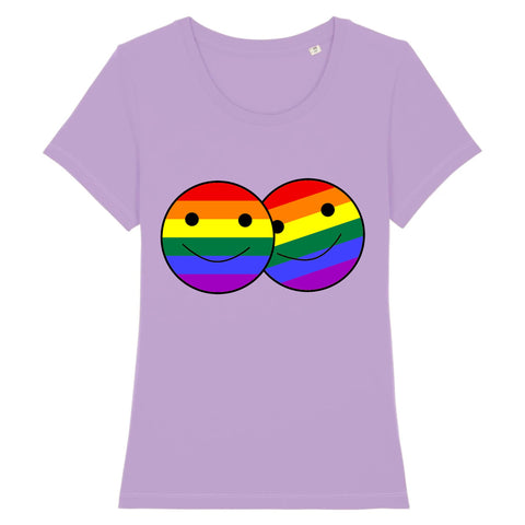 Stanley Stella - Expresser - DTG - T-shirt "Duo De Smiley" Couleurs Arc-en-ciel | PrideAvenue