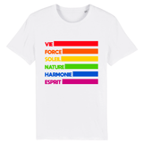 Stanley/Stella Creator - DTG - T-shirt LGBT Vie, Force, Soleil, Nature, Harmonie, Esprit | PrideAvenue