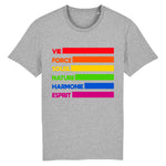 Stanley/Stella Creator - DTG - T-shirt LGBT Vie, Force, Soleil, Nature, Harmonie, Esprit | PrideAvenue