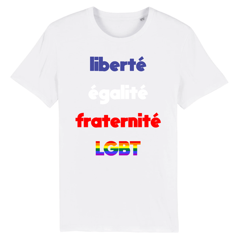 T-shirt “Liberté, Égalité, Fraternité, LGBT”