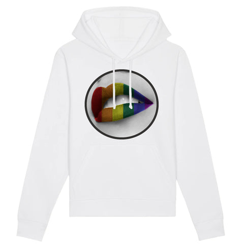 Sweat à capuche “Lèvres Arc-En-Ciel"