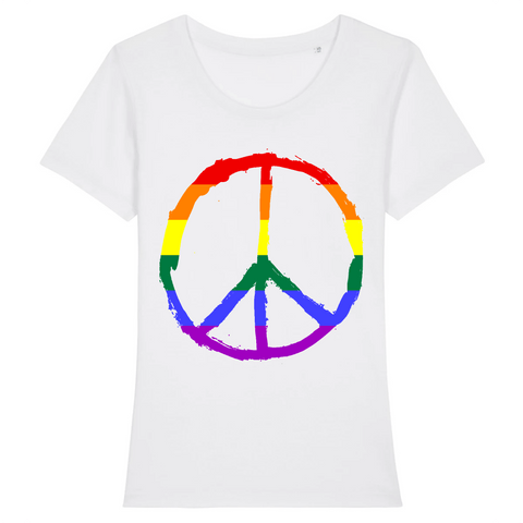 T-shirt “Peace & Love" Arc-en-ciel