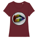 T-shirt “Lèvres" couleurs de l'Arc-En-Ciel