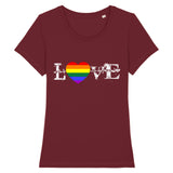 T-shirt “Love" en Arc-en-ciel