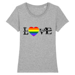 T-shirt “Love" en Arc-en-ciel