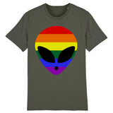 T-shirt "Alien" couleurs Arc-en-ciel