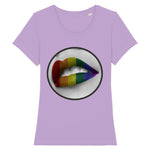 T-shirt “Lèvres" couleurs de l'Arc-En-Ciel