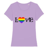 T-shirt “Love" en Arc-en-ciel