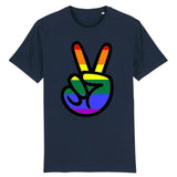 T-shirt “Peeeace" en Arc-en-ciel