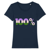 Stanley Stella - Expresser - DTG - T-shirt "100% QUEER" | PrideAvenue