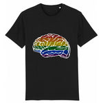 T-shirt "Cerveau" en Arc-en-ciel