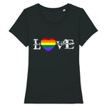 T-shirt “Love" en Arc-en-ciel