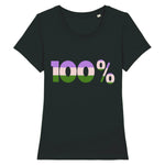 Stanley Stella - Expresser - DTG - T-shirt "100% QUEER" | PrideAvenue