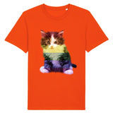 T-shirt "Petit Chaton" couleurs Arc-en-ciel