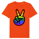 T-shirt “Peeeace" en Arc-en-ciel